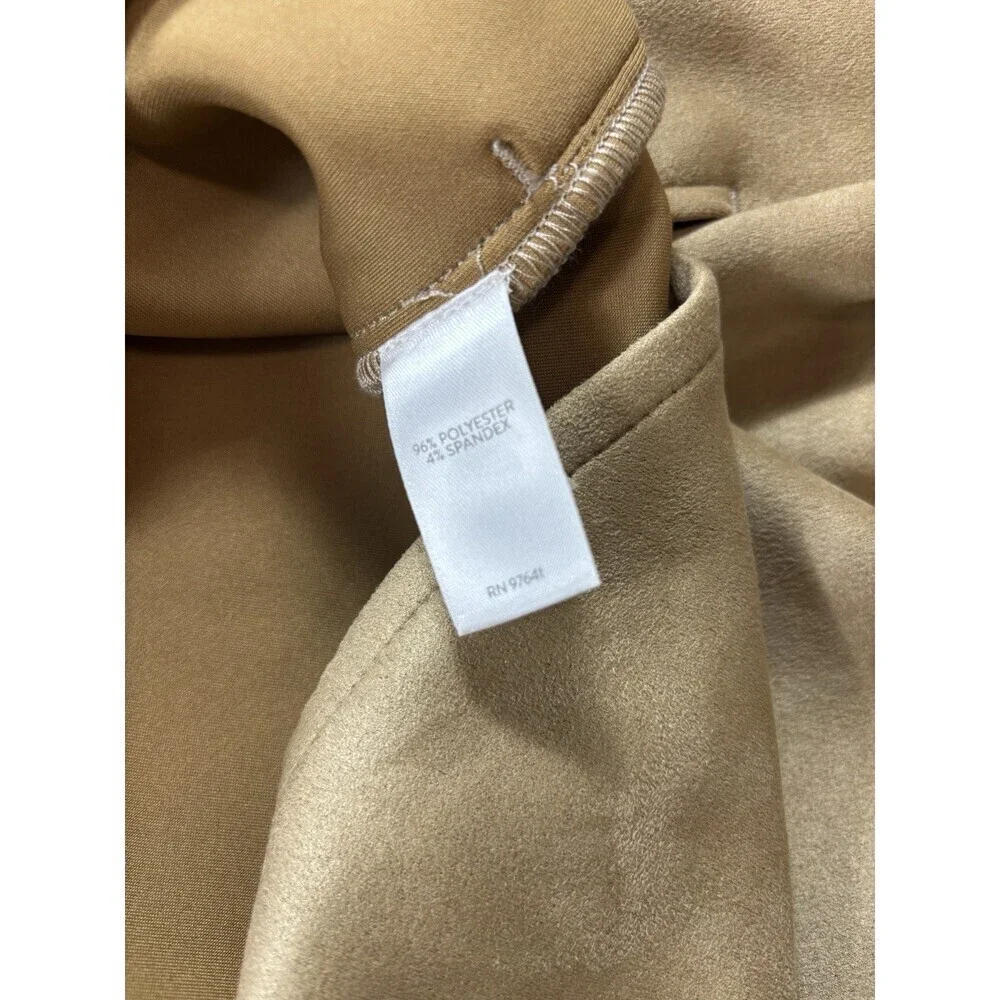 J Jill Womens Faux Suede Super Soft Stretch Shacket PL Petite Large L